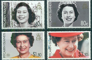 Питкерн, 2006, 80 лет Елизаветы II, 4 марки